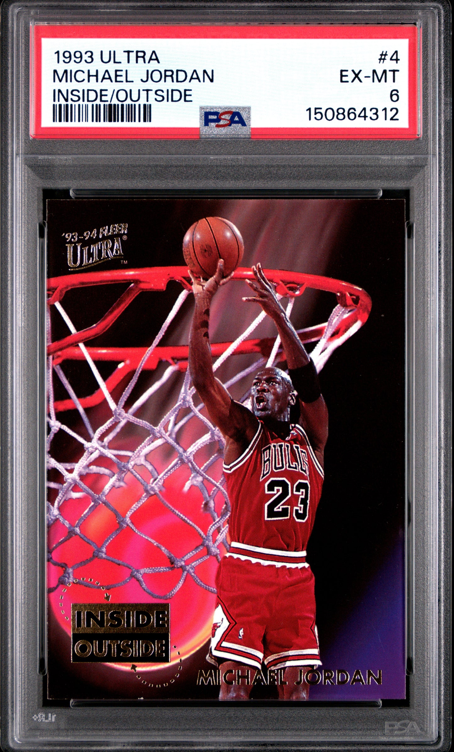 1993 Ultra Inside/Outside #4 Michael Jordan PSA 6