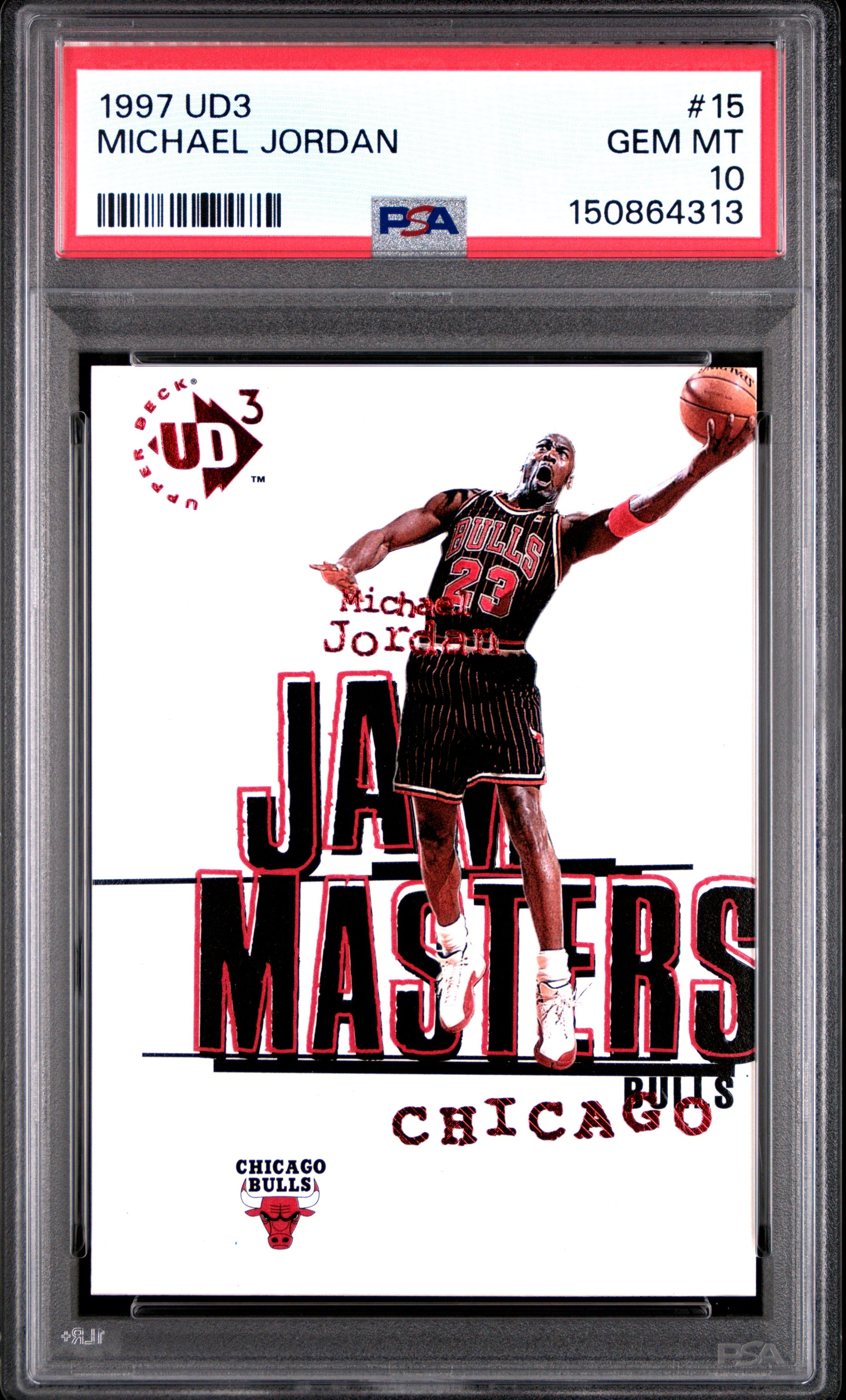 1997 UD3 Jam Masters #15 Michael Jordan PSA 10