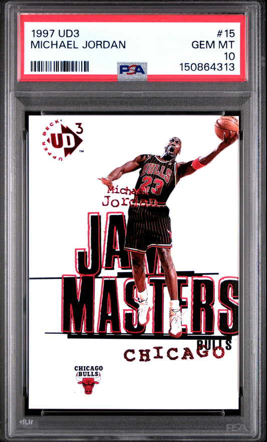 1997 UD3 Jam Masters #15 Michael Jordan PSA 10