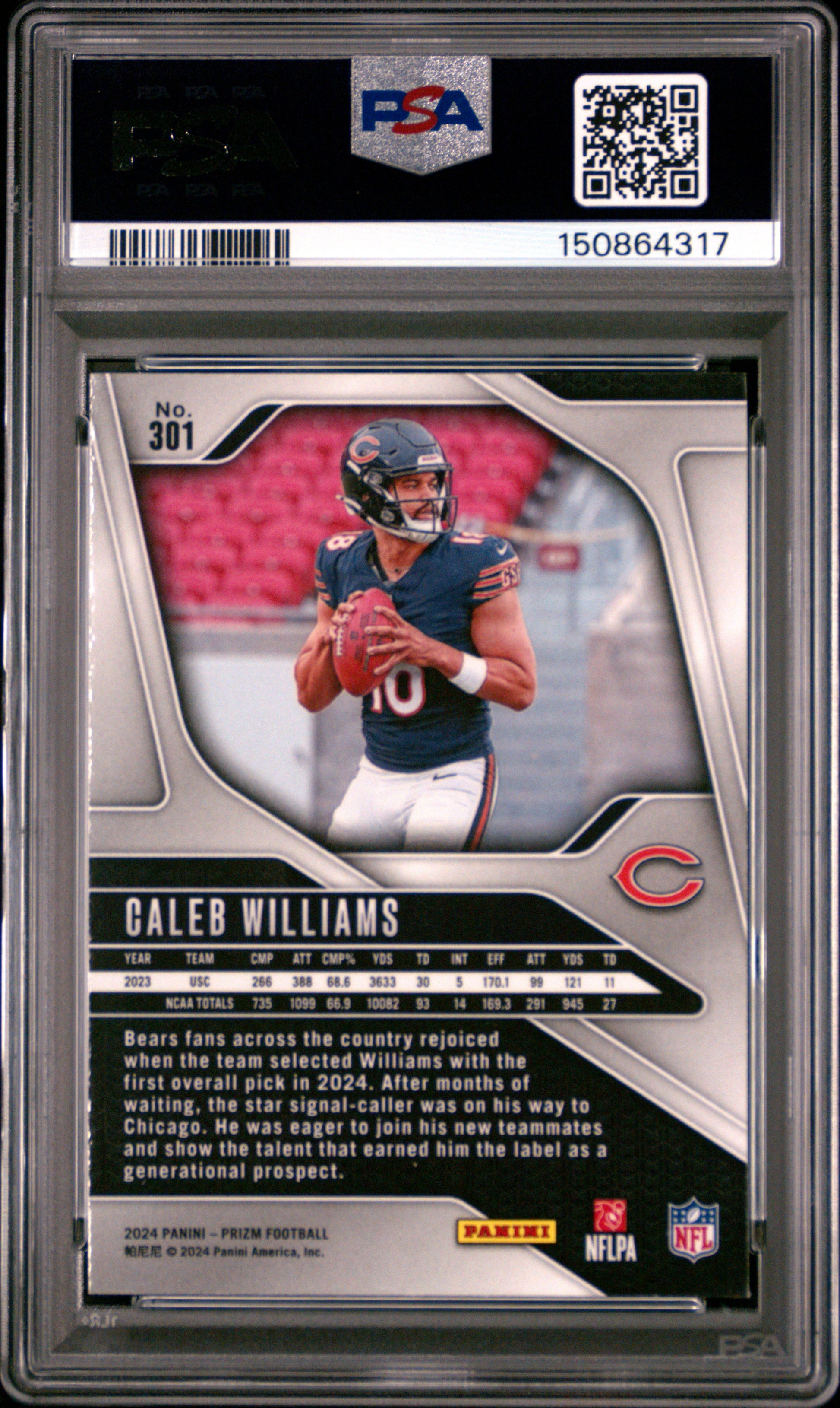 2024 Panini Prizm #301 Caleb Williams RC PSA 10