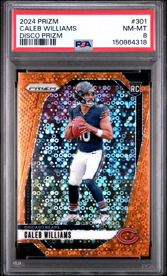 2024 Panini Prizm #301 Disco Prizm Caleb Williams RC PSA 8
