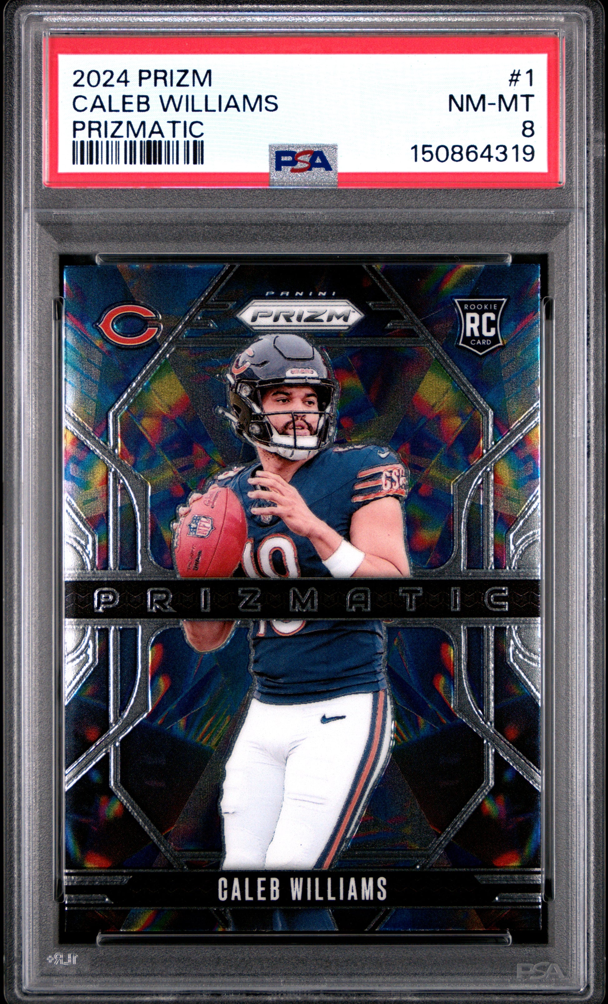 2024 Panini Prizm Prizmatic #1 Caleb Williams RC PSA 8
