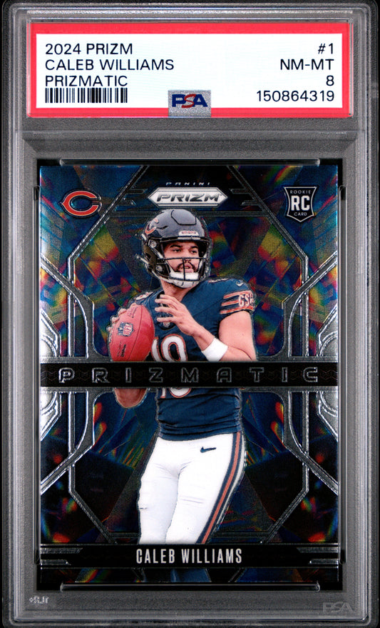 2024 Panini Prizm Prizmatic #1 Caleb Williams RC PSA 8