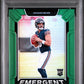2024 Panini Prizm Emergent #1 Green Prizm Caleb Williams RC PSA 9