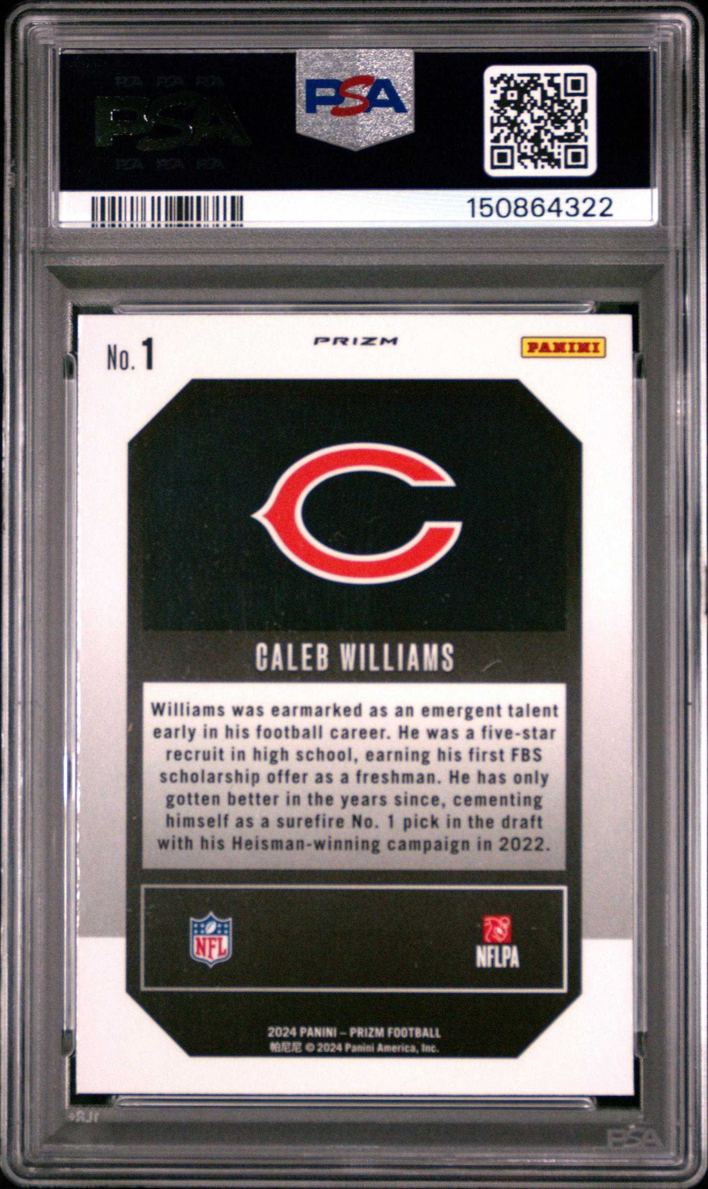 2024 Panini Prizm Emergent #1 Green Wave Caleb Williams RC PSA 10