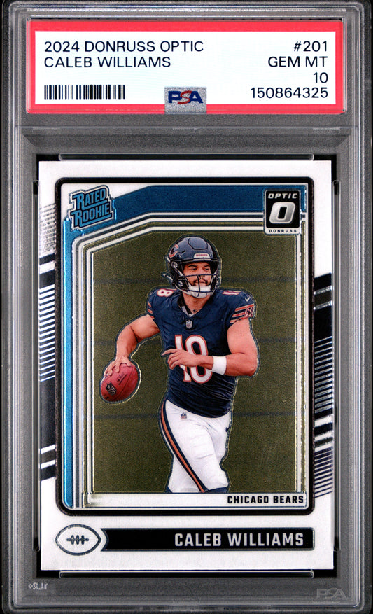 2024 Panini Donruss Optic #201 Caleb Williams RC PSA 10