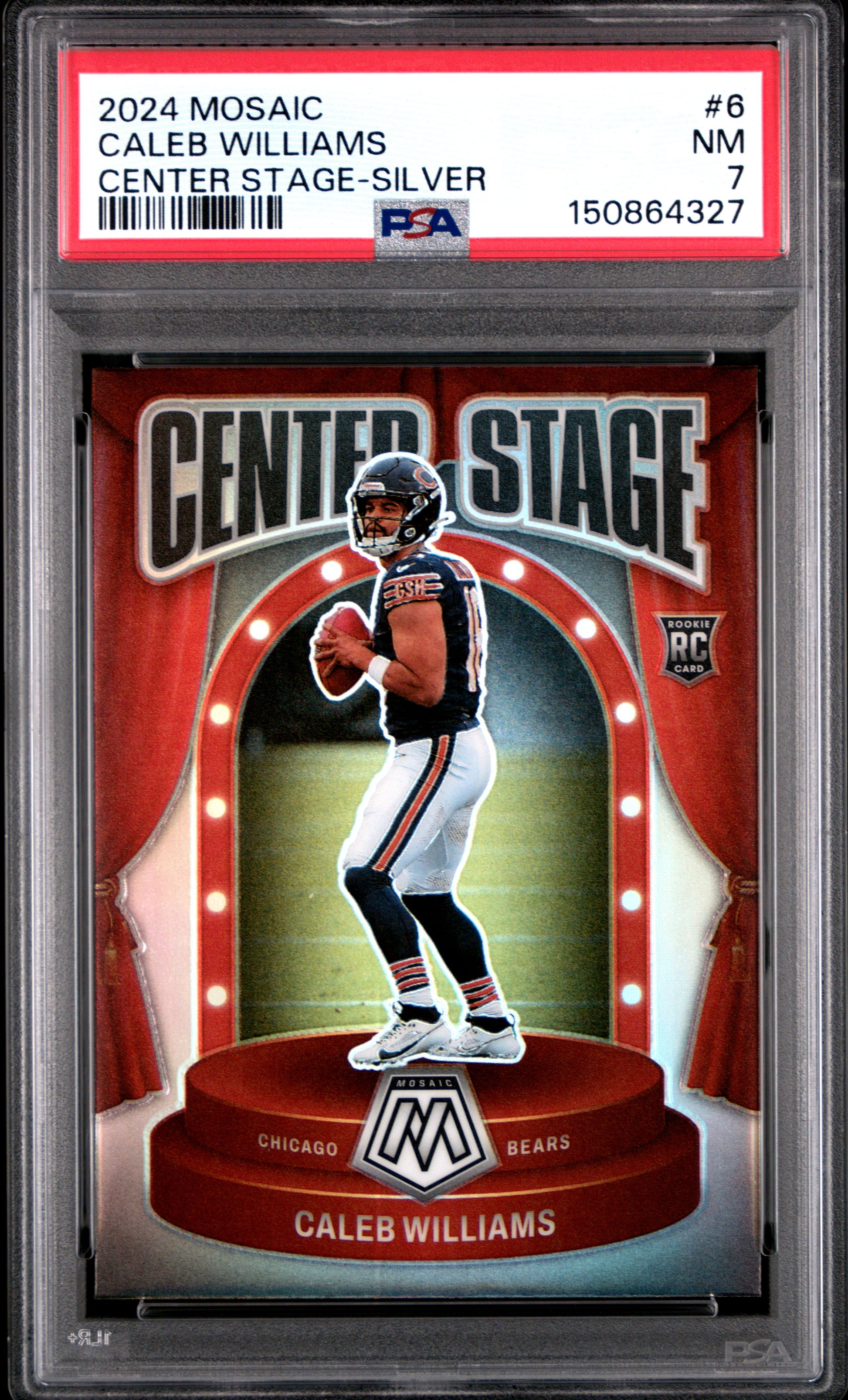 2024 Panini Mosaic Center Stage #6 Silver Caleb Williams PSA 7