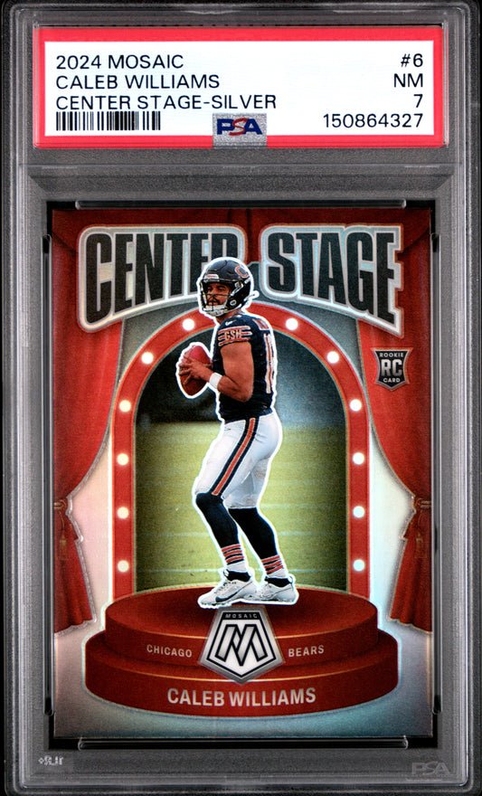 2024 Panini Mosaic Center Stage #6 Silver Caleb Williams PSA 7