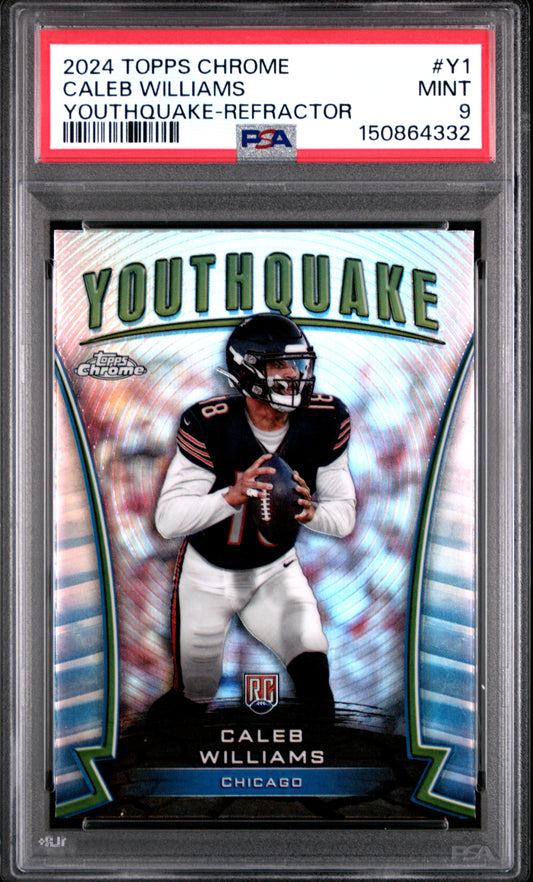 2024 Topps Chrome Youthquake #Y1 Refractor Caleb Williams RC PSA 9