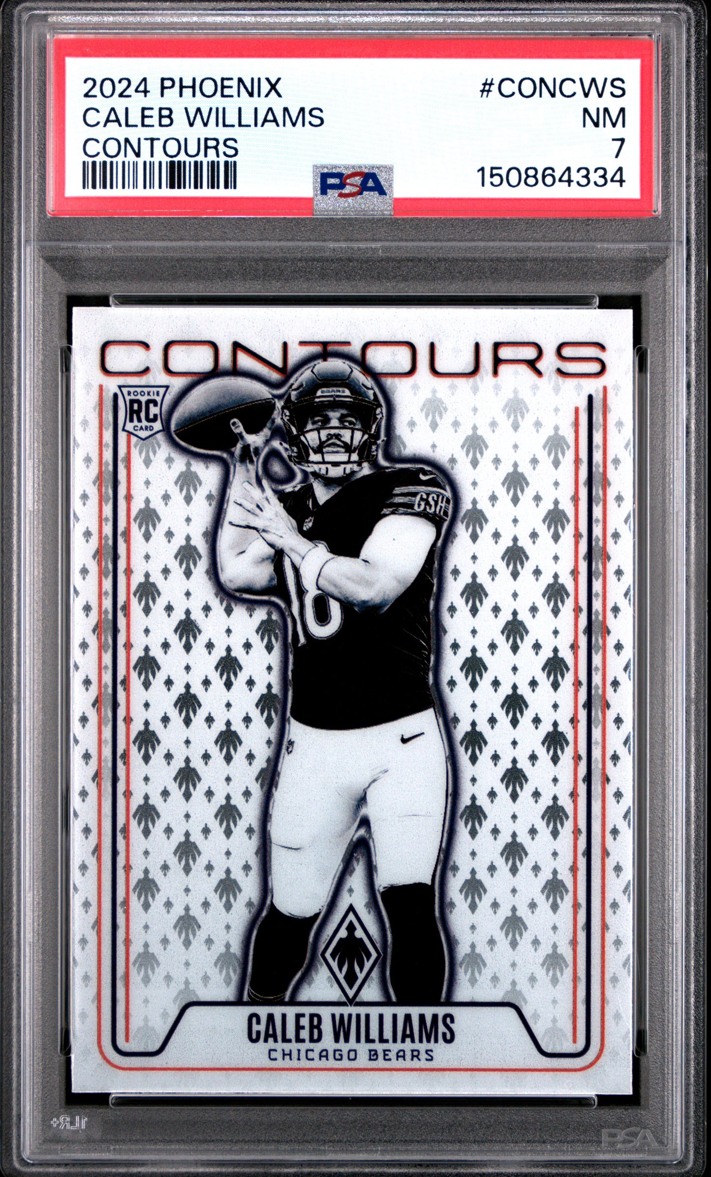 2024 Panini Phoenix Contours #CONCWS Caleb Williams RC PSA 7