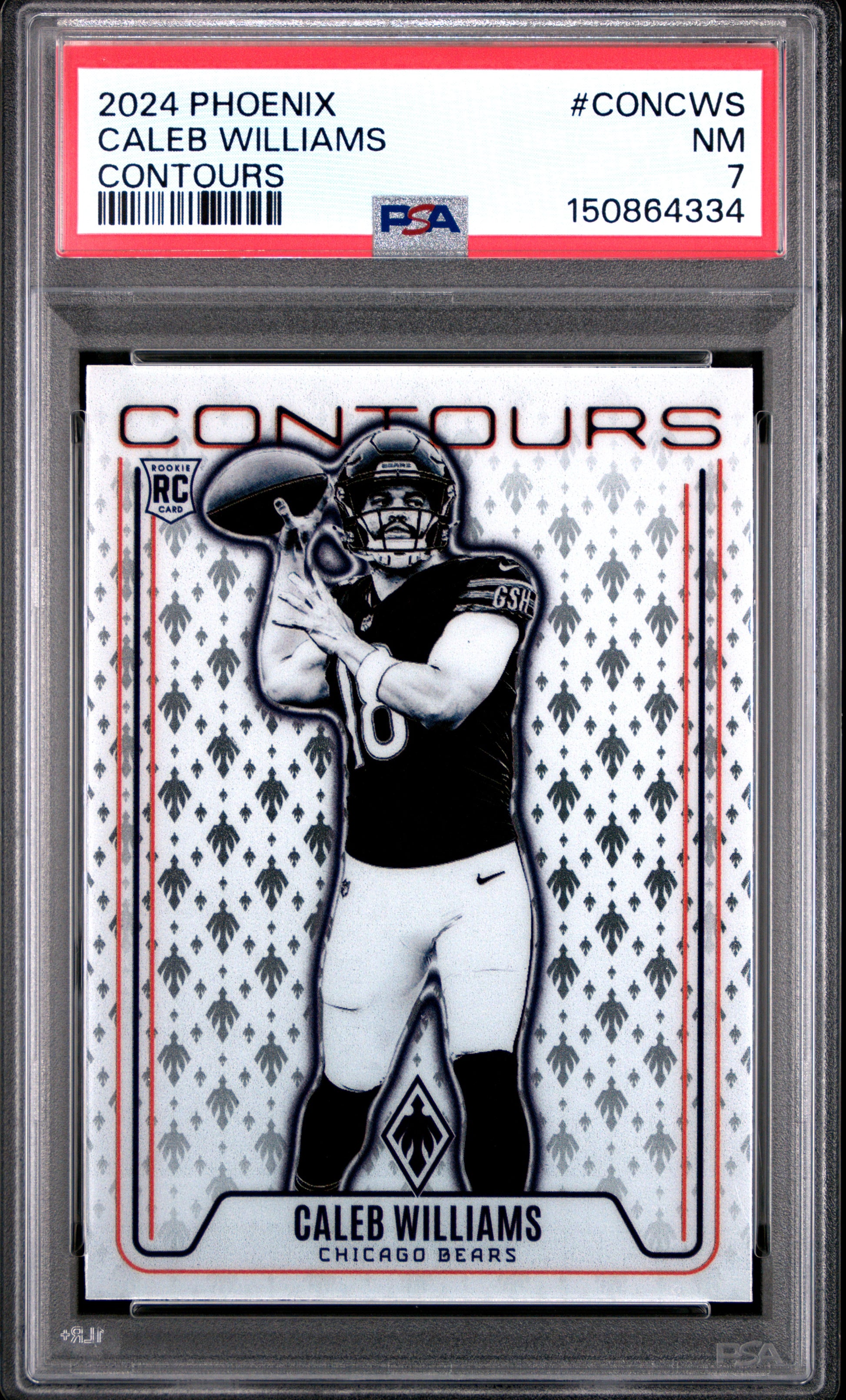 2024 Panini Phoenix Contours #CONCWS Caleb Williams RC PSA 7