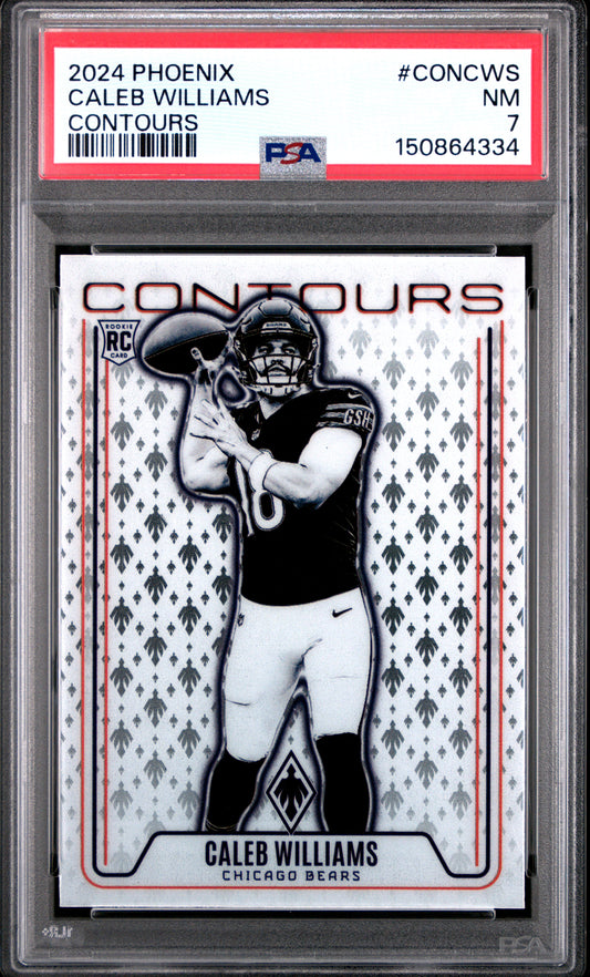 2024 Panini Phoenix Contours #CONCWS Caleb Williams RC PSA 7