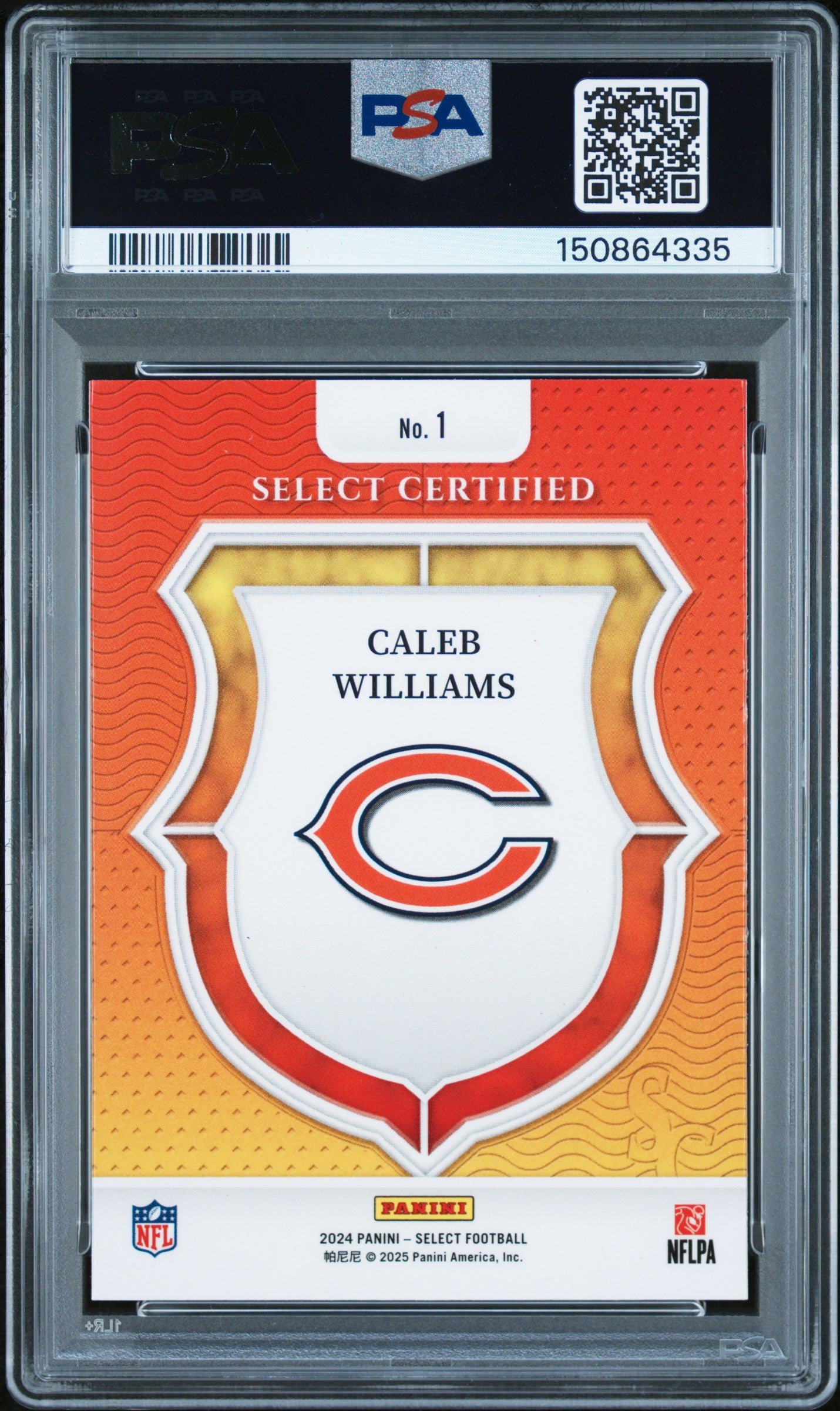 2024 Panini Select Select Certified Rookies #1 Caleb Williams RC PSA 8