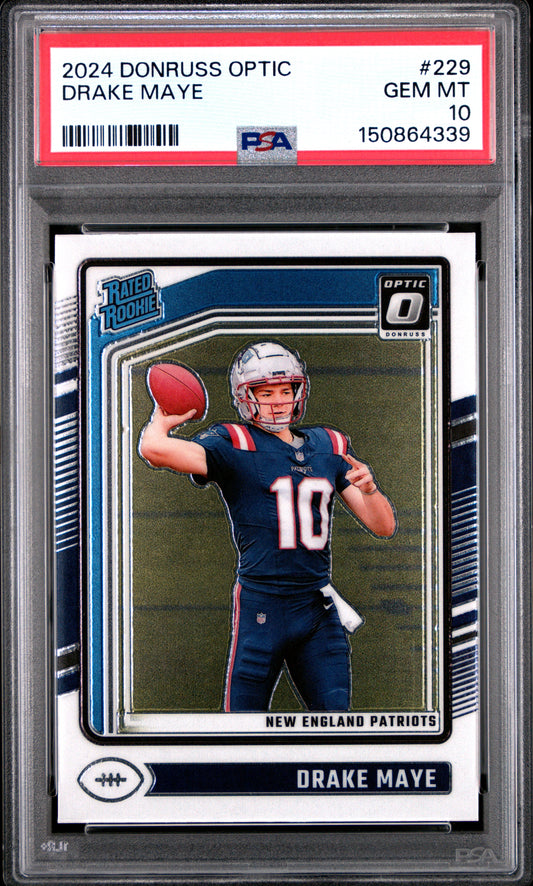 2024 Panini Donruss Optic #229 Drake Maye RC PSA 10