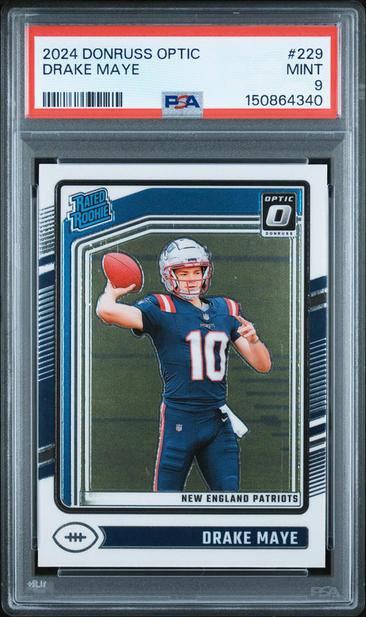 2024 Panini Donruss Optic #229 Drake Maye RC (4340) PSA 9