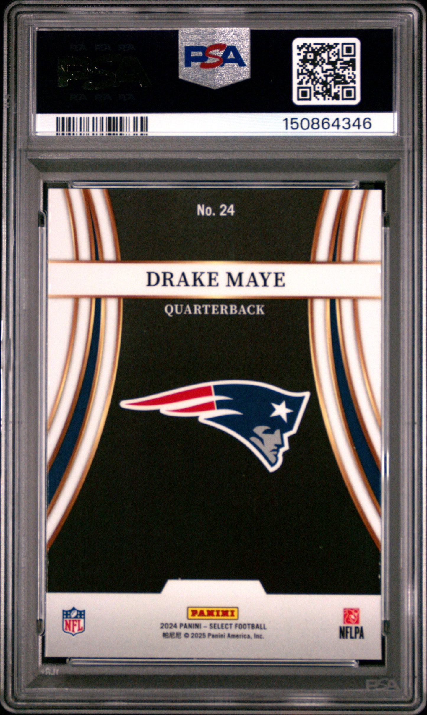 2024 Panini Select Turbocharged #24 Drake Maye RC PSA 7
