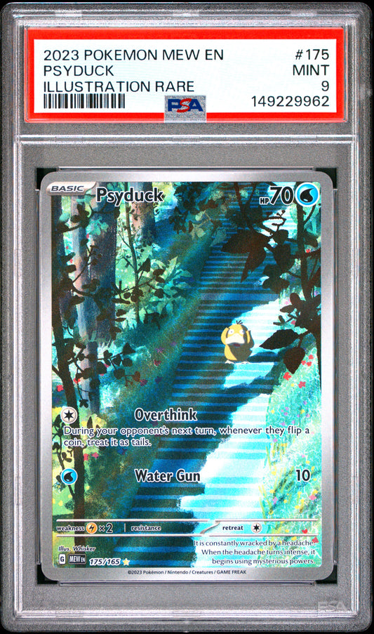 2023 Pokemon Mew En-151 #175 Psyduck Illustration Rare PSA 9