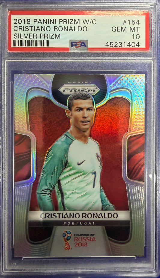 2018 Panini Prizm World Cup #154 Silver Prizm Cristiano Ronaldo PSA 10