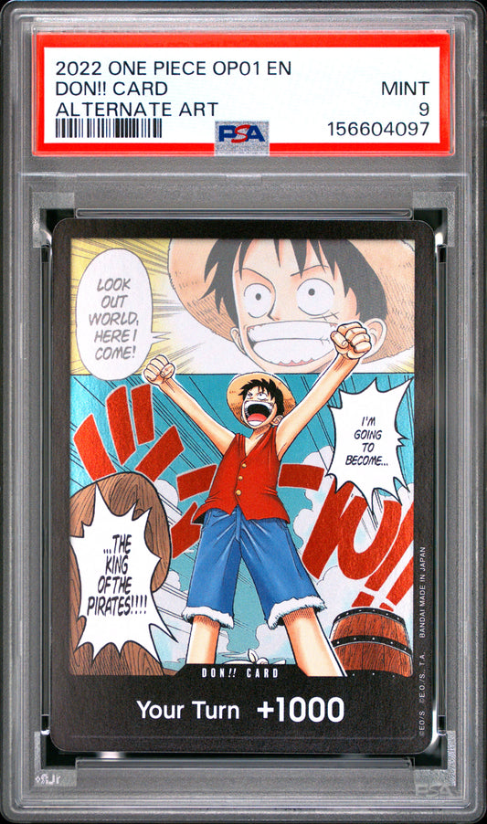 2022 One Piece Op01-Romance Dawn # Alternate Art Don!! Card PSA 9 (4097)