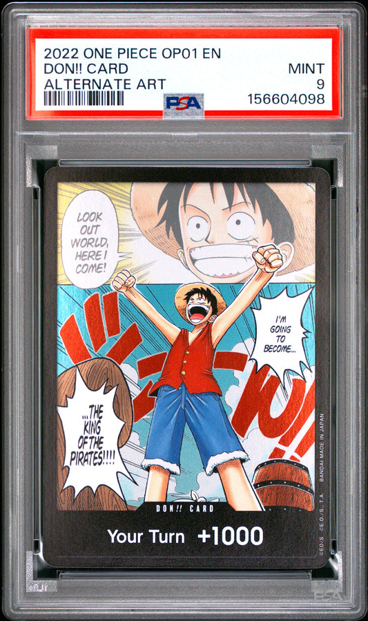2022 One Piece Op01-Romance Dawn # Alternate Art Don!! Card PSA 9 (4098)