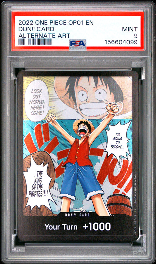 2022 One Piece Op01-Romance Dawn # Alternate Art Don!! Card PSA 9 (4099)