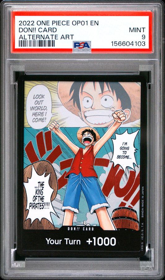 2022 One Piece Op01-Romance Dawn # Alternate Art Don!! Card PSA 9 (4103)