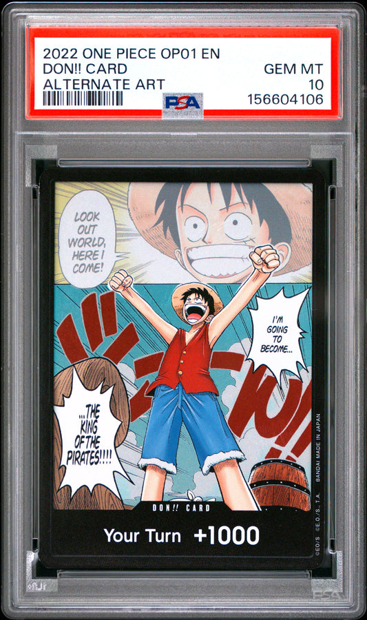 2022 One Piece Op01-Romance Dawn # Alternate Art Don!! Card PSA 10 (4106)