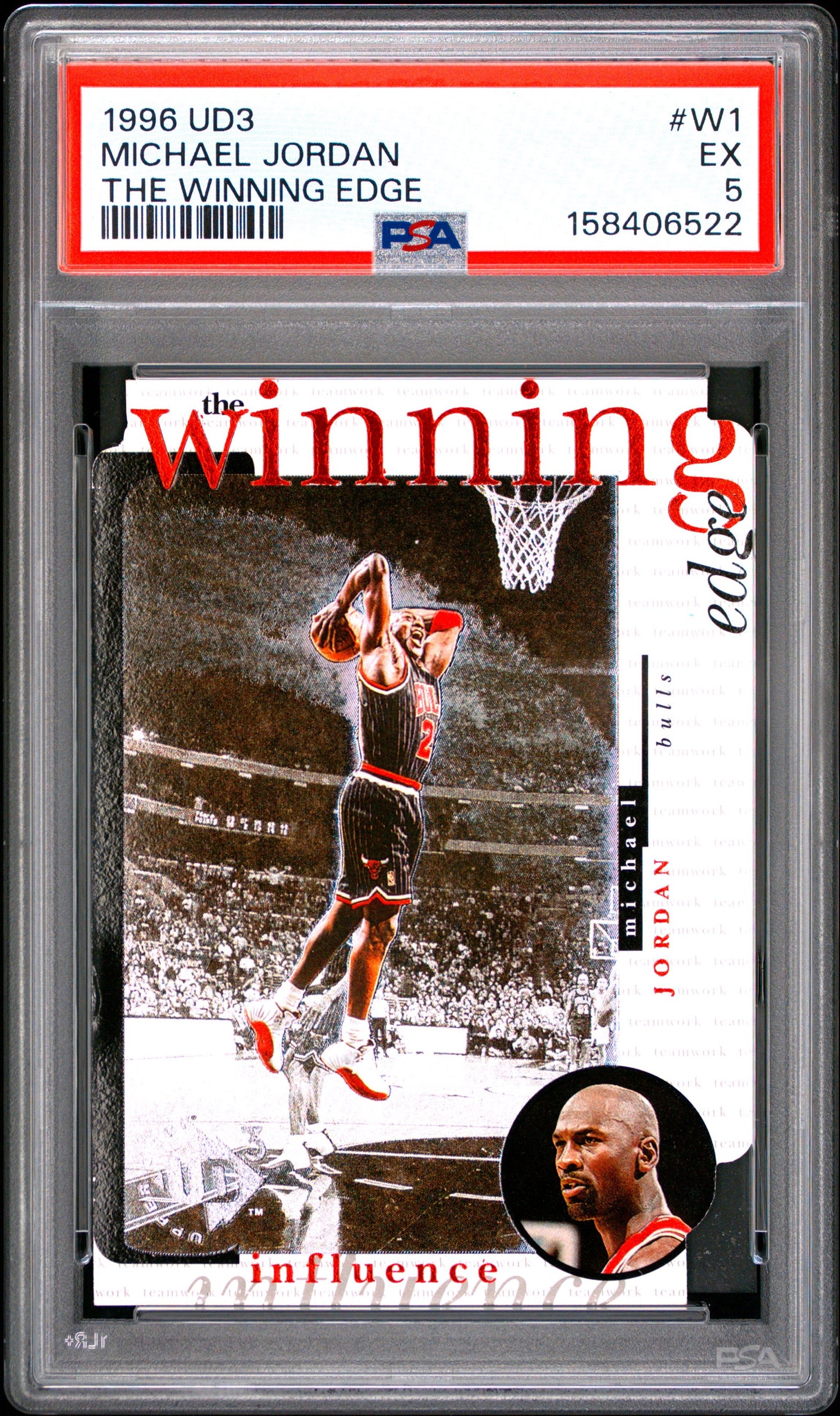 1996 UD3 #W1 Michael Jordan The Winning Edge PSA 5