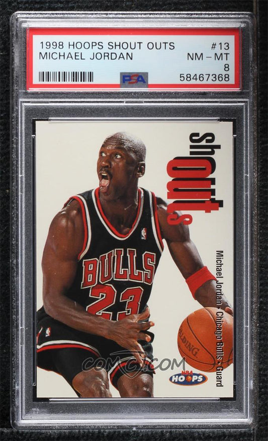 1998 Hoops Shout Outs #13 Michael Jordan PSA 8 Near Mint or Better