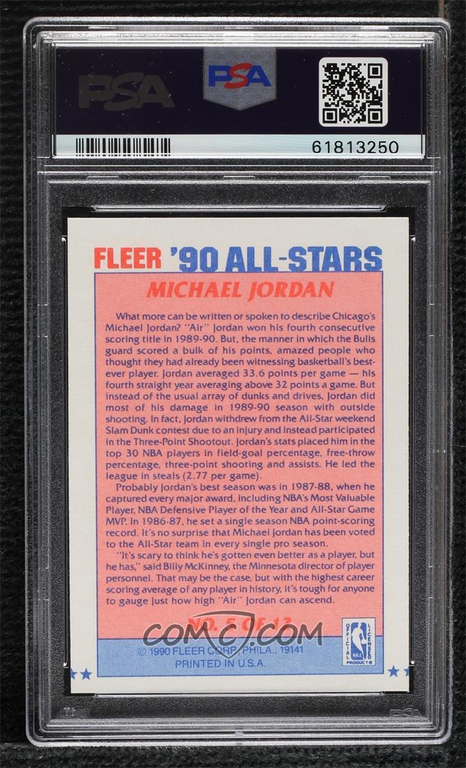 1990 Fleer All-Stars #5 Michael Jordan PSA 8