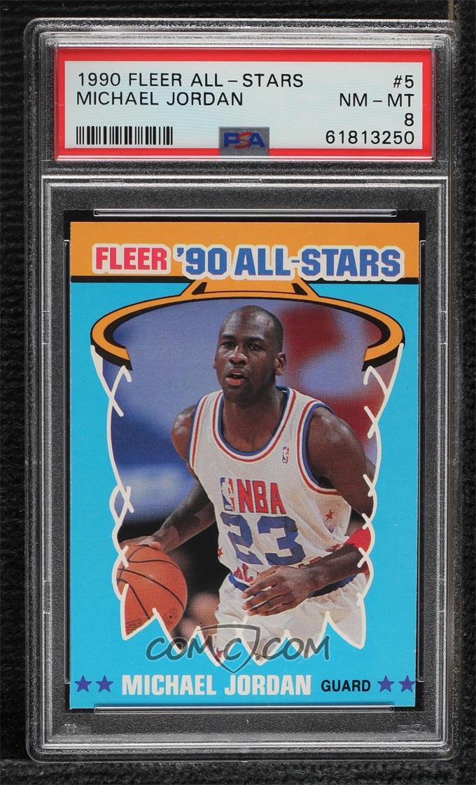 1990 Fleer All-Stars #5 Michael Jordan PSA 8