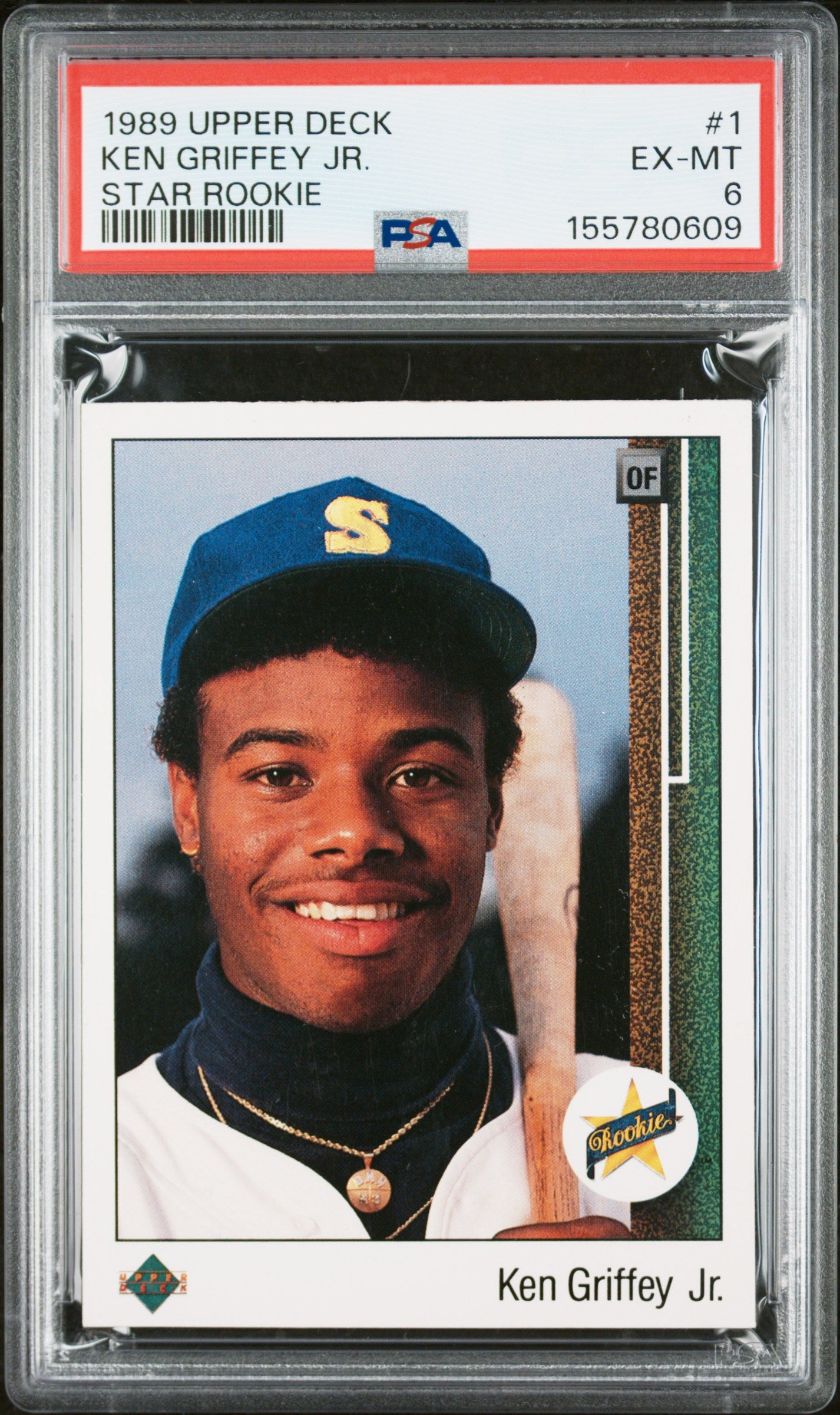 1989 Upper Deck #1 Star Rookie Ken Griffey Jr. RC PSA 6