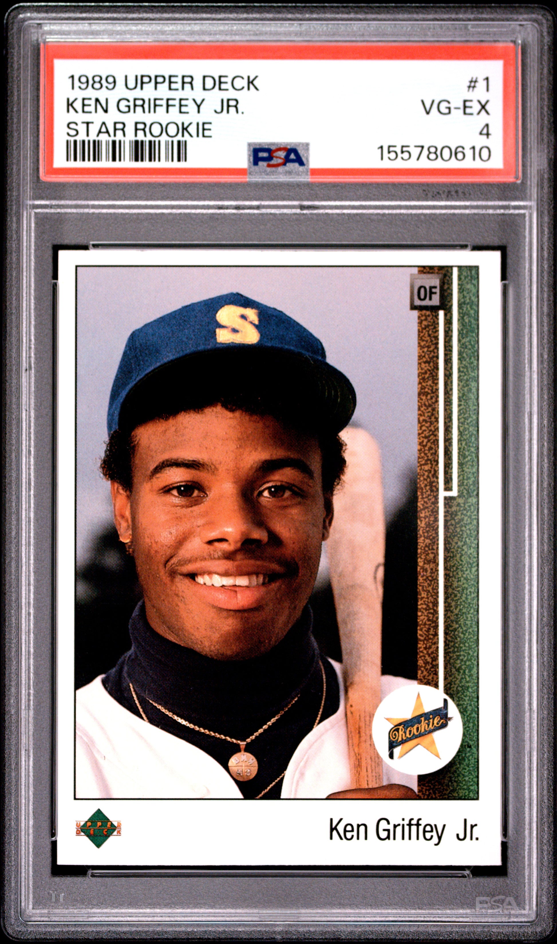 1989 Upper Deck #1 Star Rookie Ken Griffey Jr. RC PSA 4