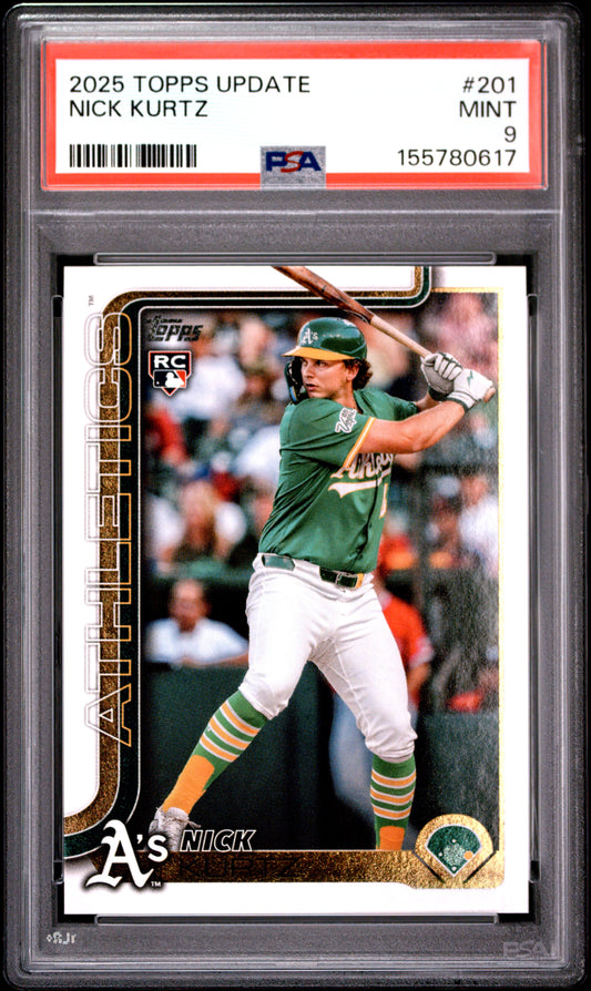 2025 Topps Update #201 Nick Kurtz RC PSA 9