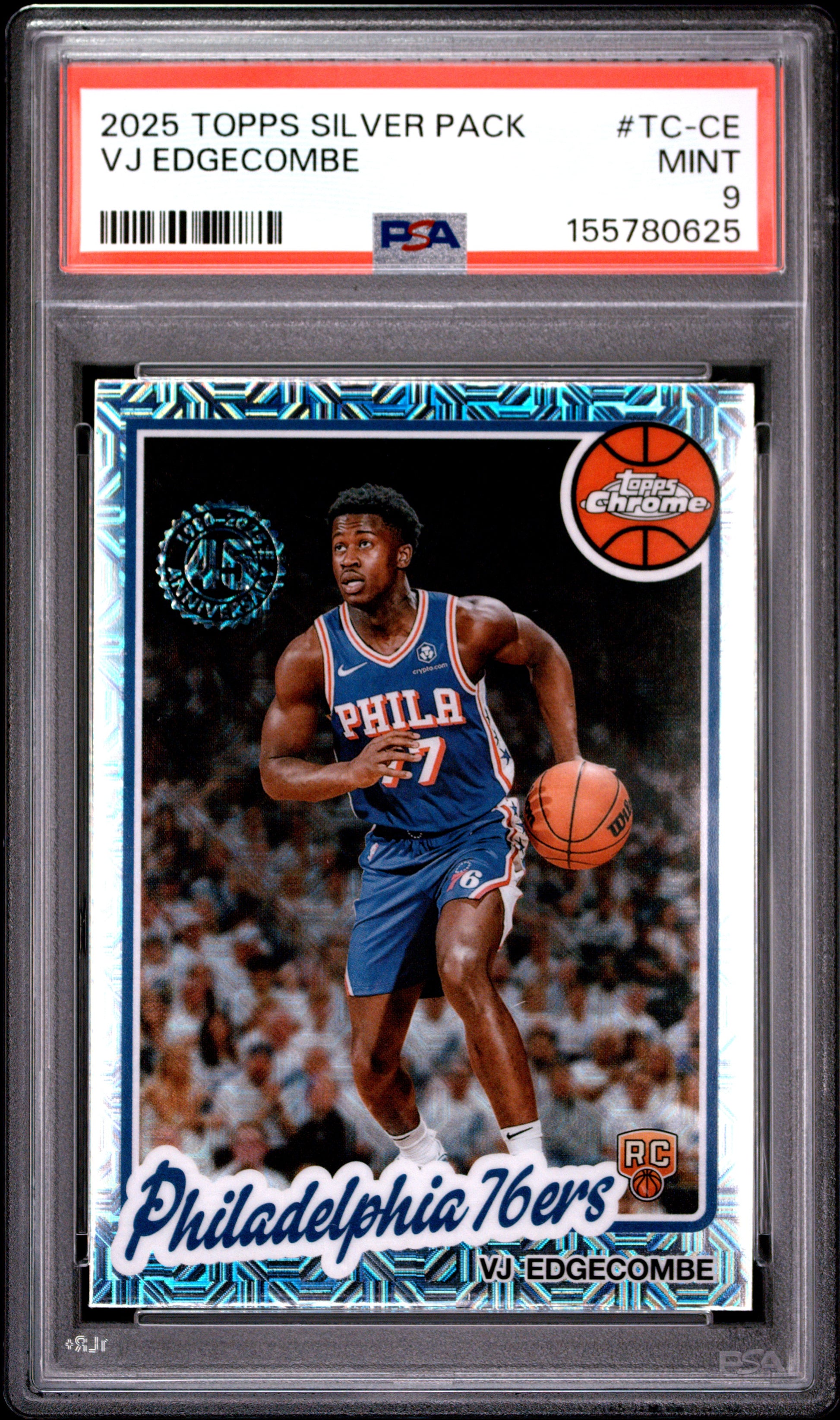 2025 Topps Silver Pack 1980-81 Topps #TC-CE Vj Edgecombe RC PSA 9