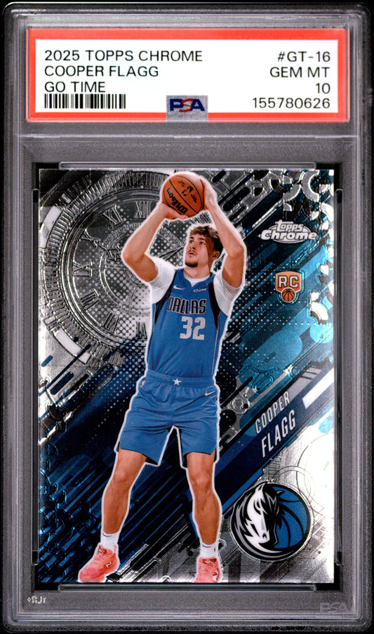2025 Topps Chrome Go Time #GT-16 Cooper Flagg RC PSA 10