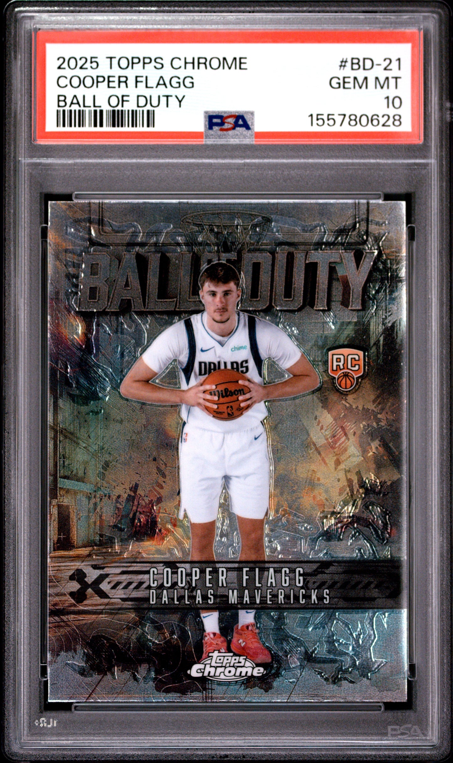 2025 Topps Chrome Ball Of Duty #BD-21 Cooper Flagg RC PSA 10