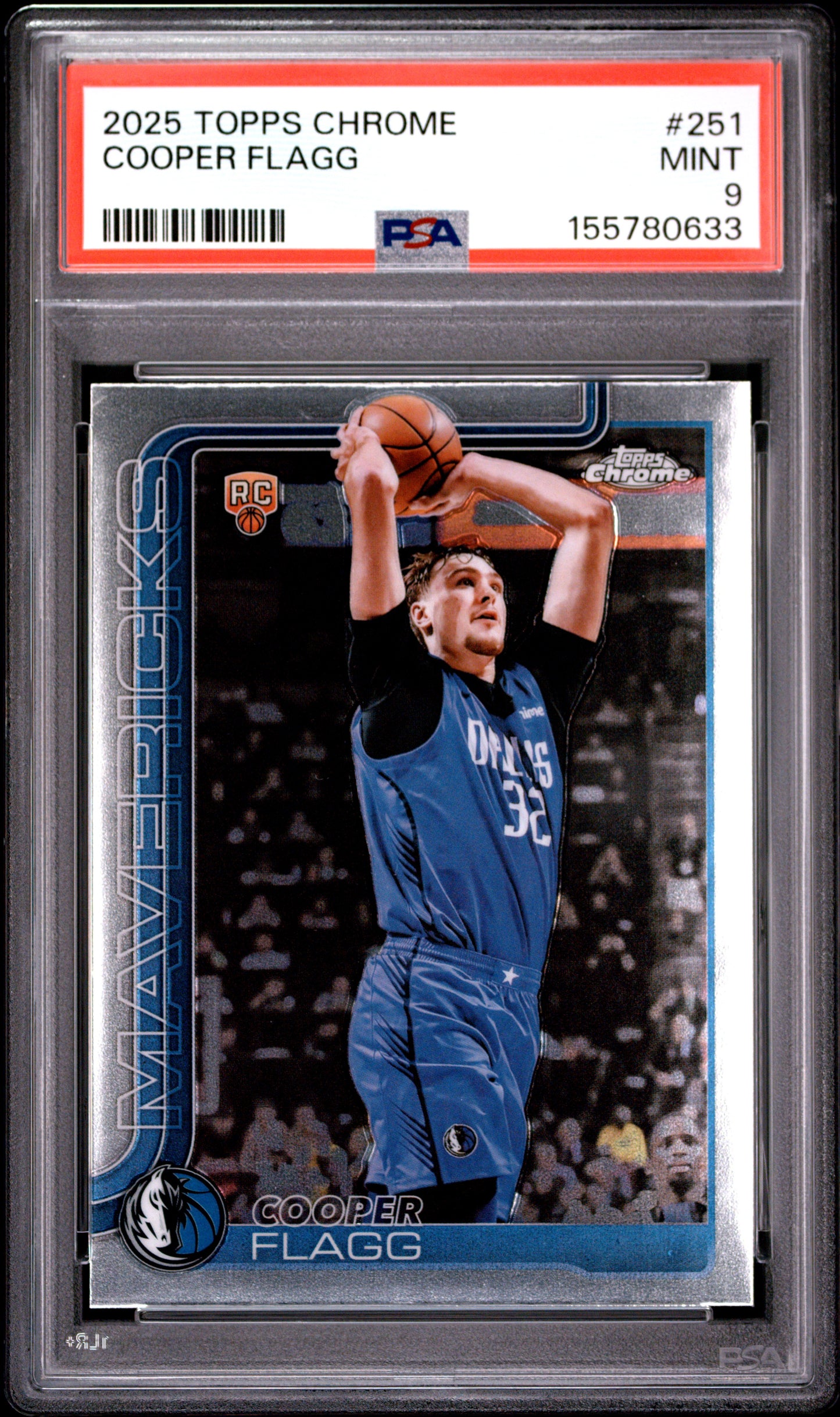 2025 Topps Chrome #251 Cooper Flagg RC PSA 9