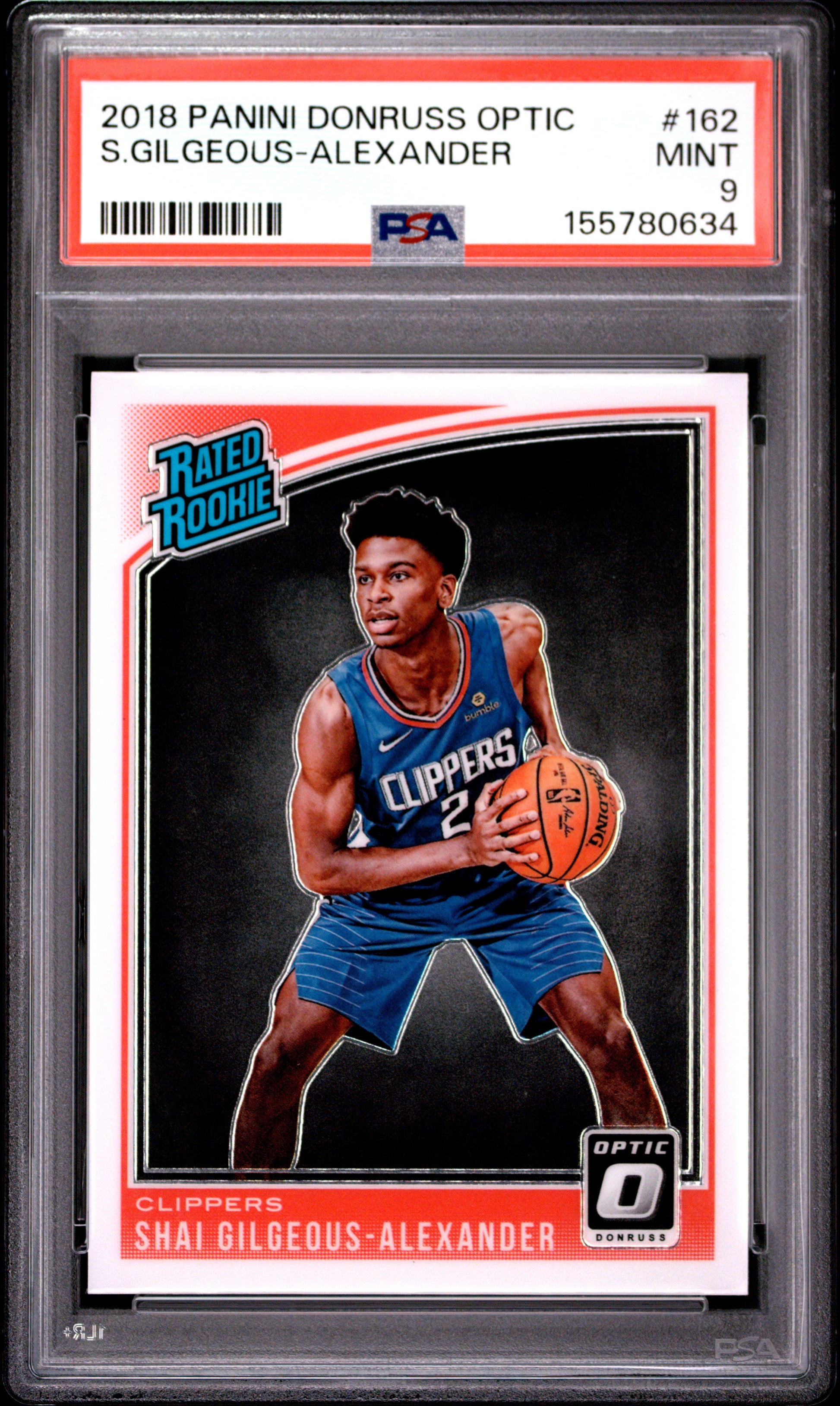 2018 Panini Donruss Optic #162 Shai Gilgeous-Alexander RC PSA 9