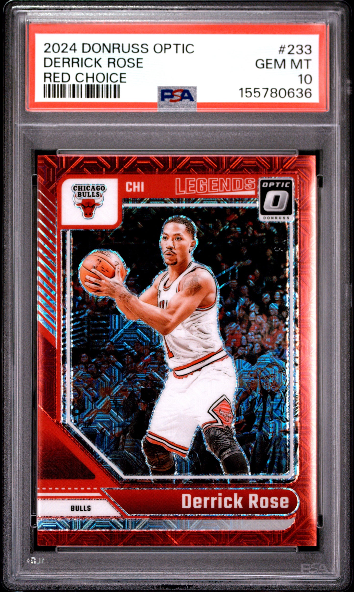 2024 Panini Donruss Optic #233 Red Choice Derrick Rose #'d /88 PSA 10