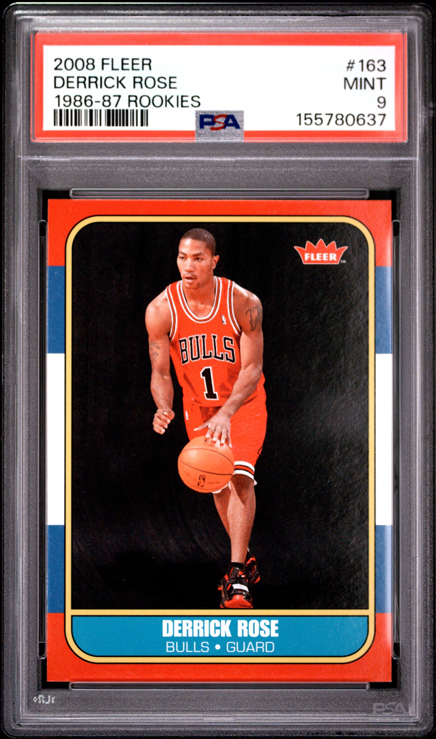 2008 Fleer 1986-87 Rookies #163 1986-87 Rookies Derrick Rose RC PSA 9
