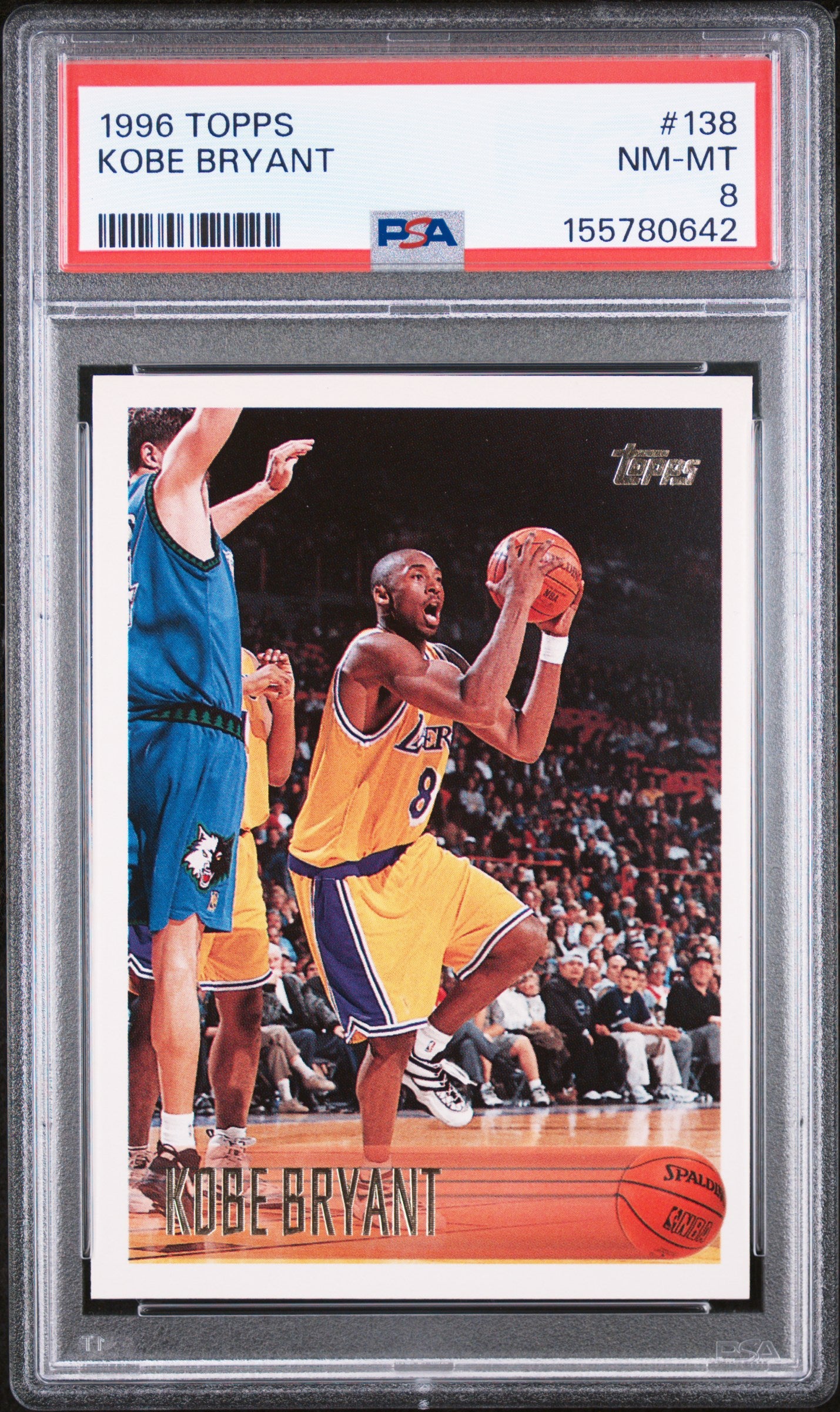 1996 Topps #138 Kobe Bryant RC PSA 8 (0642)