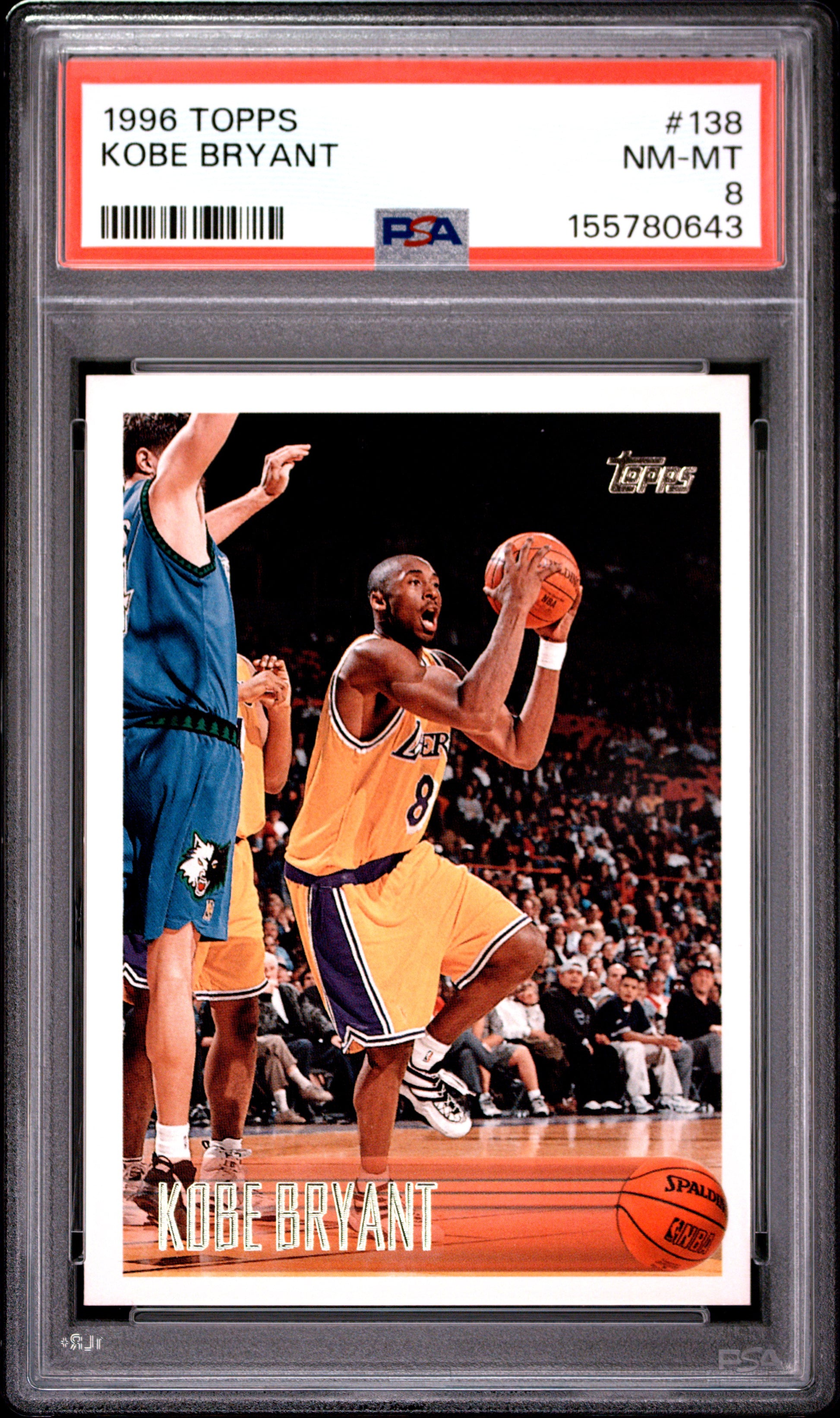 1996 Topps #138 Kobe Bryant RC PSA 8 (0643)