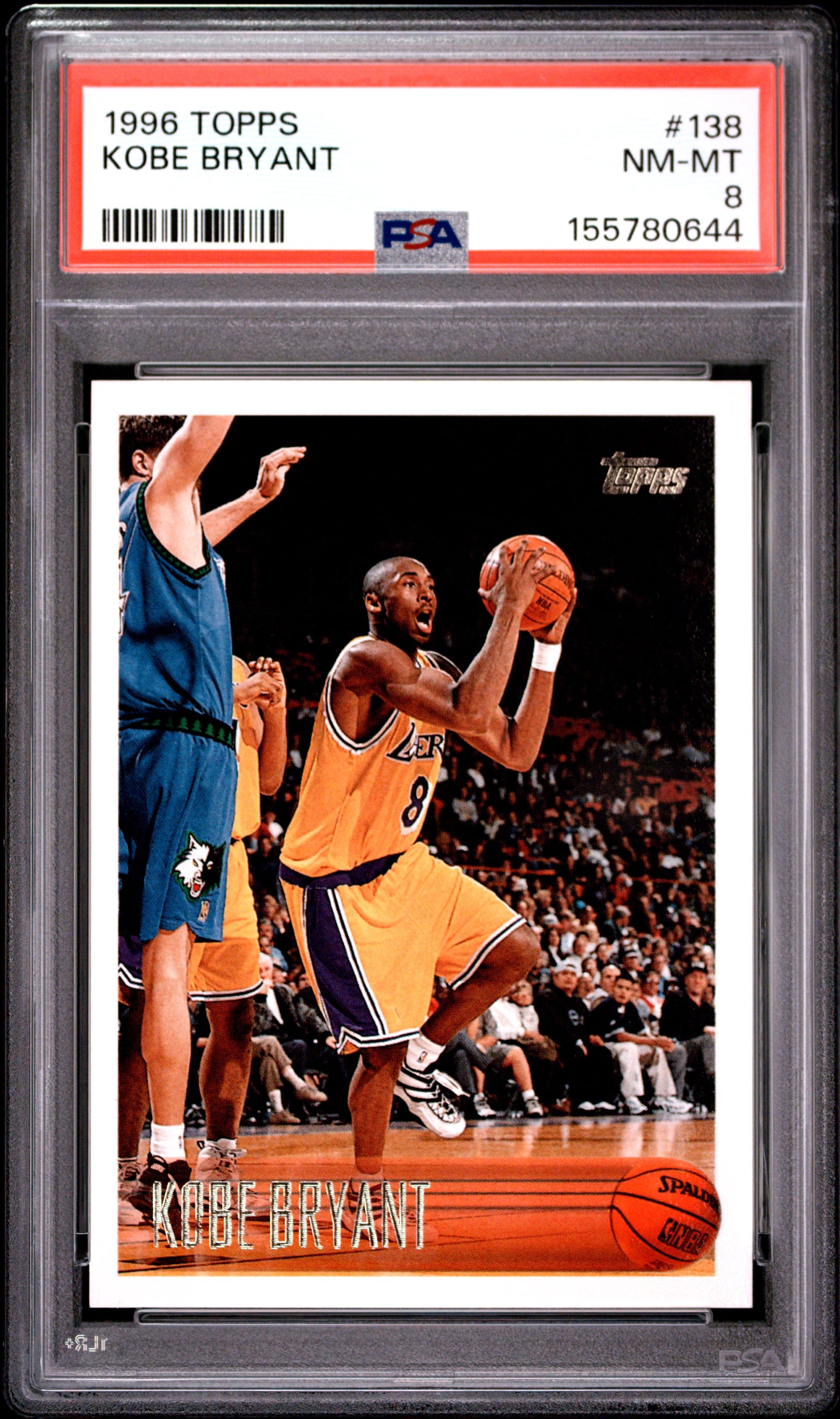 1996 Topps #138 Kobe Bryant RC PSA 8 (0644)