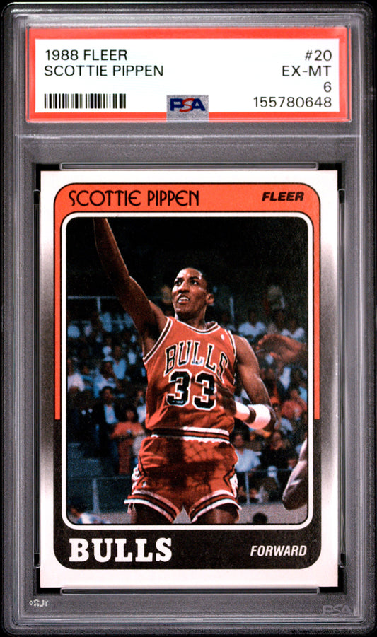 1988 Fleer #20 Scottie Pippen RC PSA 6