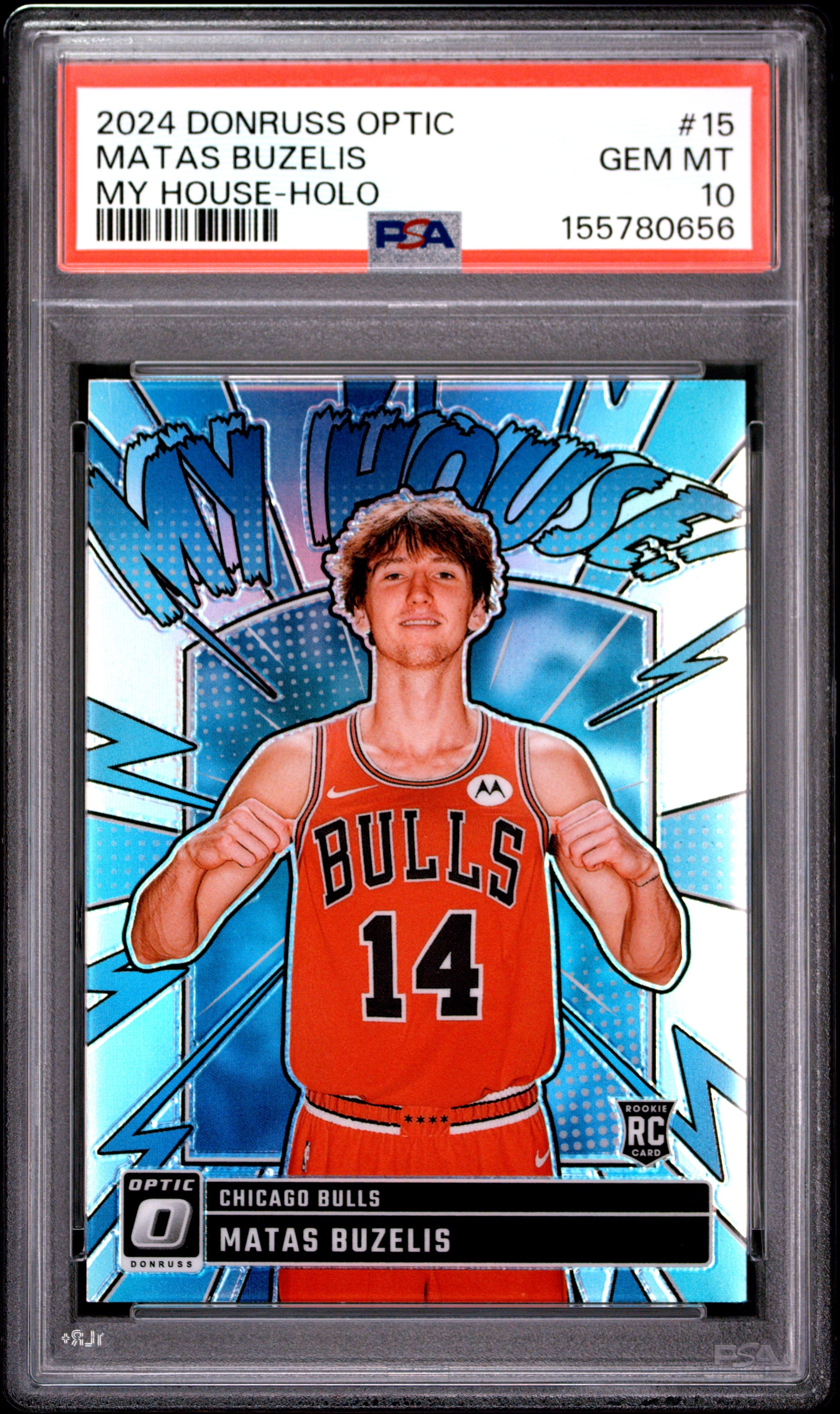2024 Panini Donruss Optic My House #15 Holo Matas Buzelis RC PSA 10