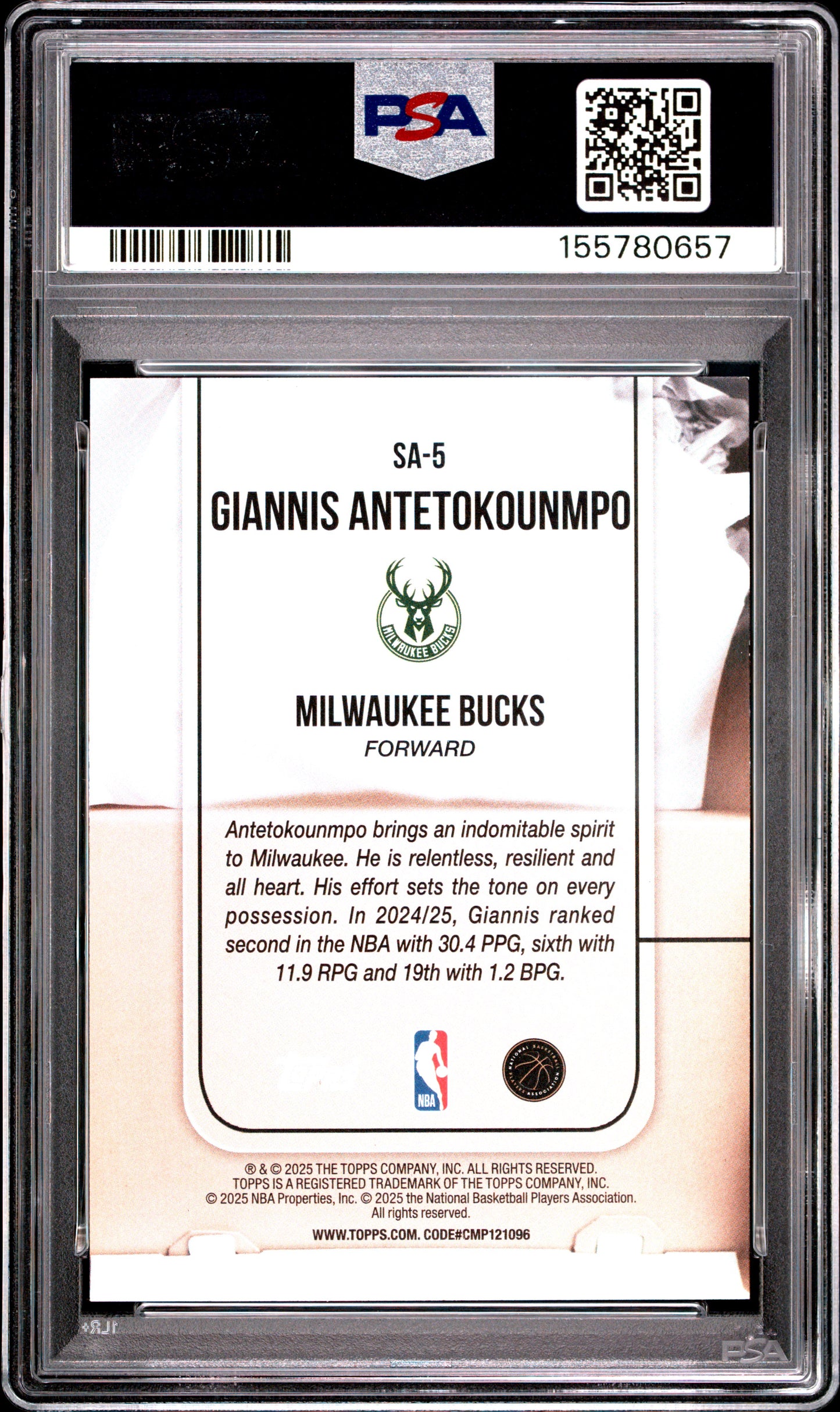 2025 Topps Sole Ambition #SA-5 Giannis Antetokounmpo PSA 9