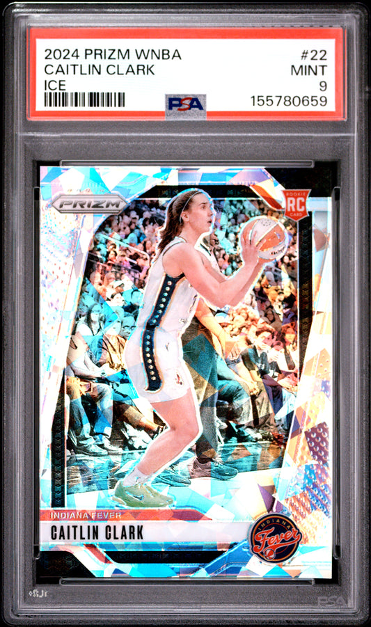 2024 Panini Prizm Wnba #22 Ice Caitlin Clark RC PSA 9