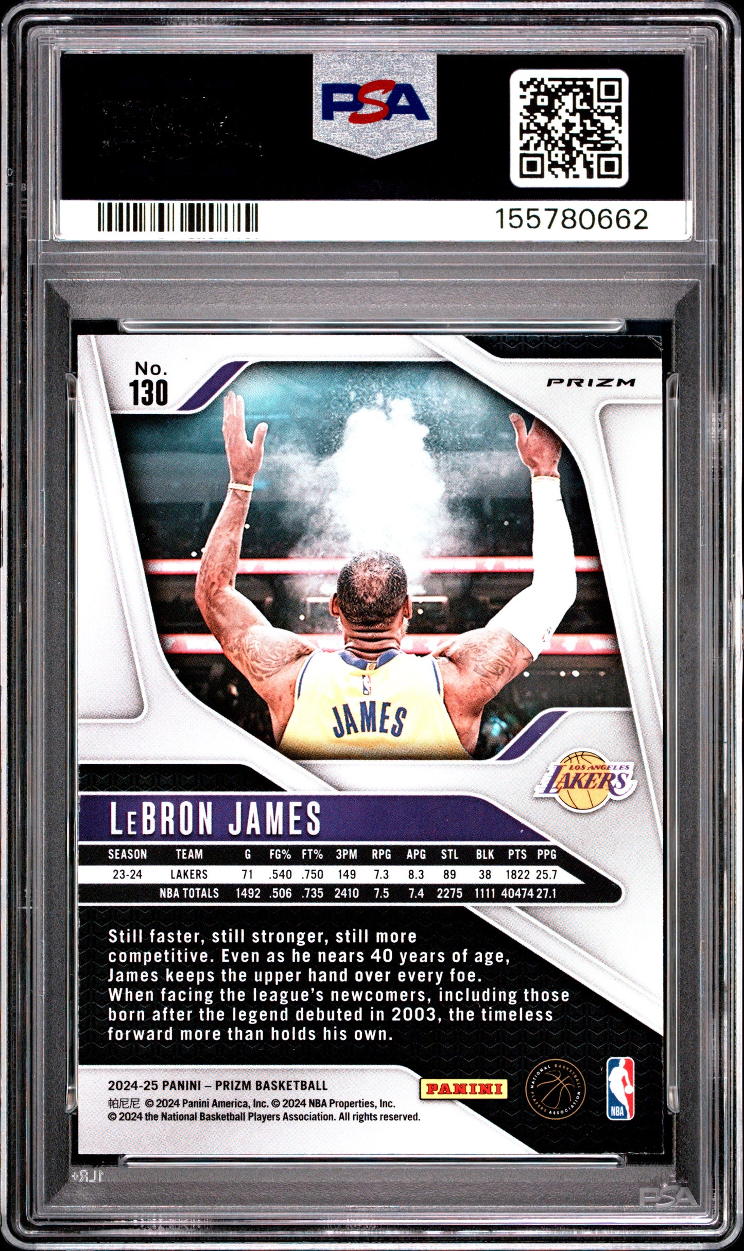 2024 Panini Prizm #130 Ice Lebron James PSA 6