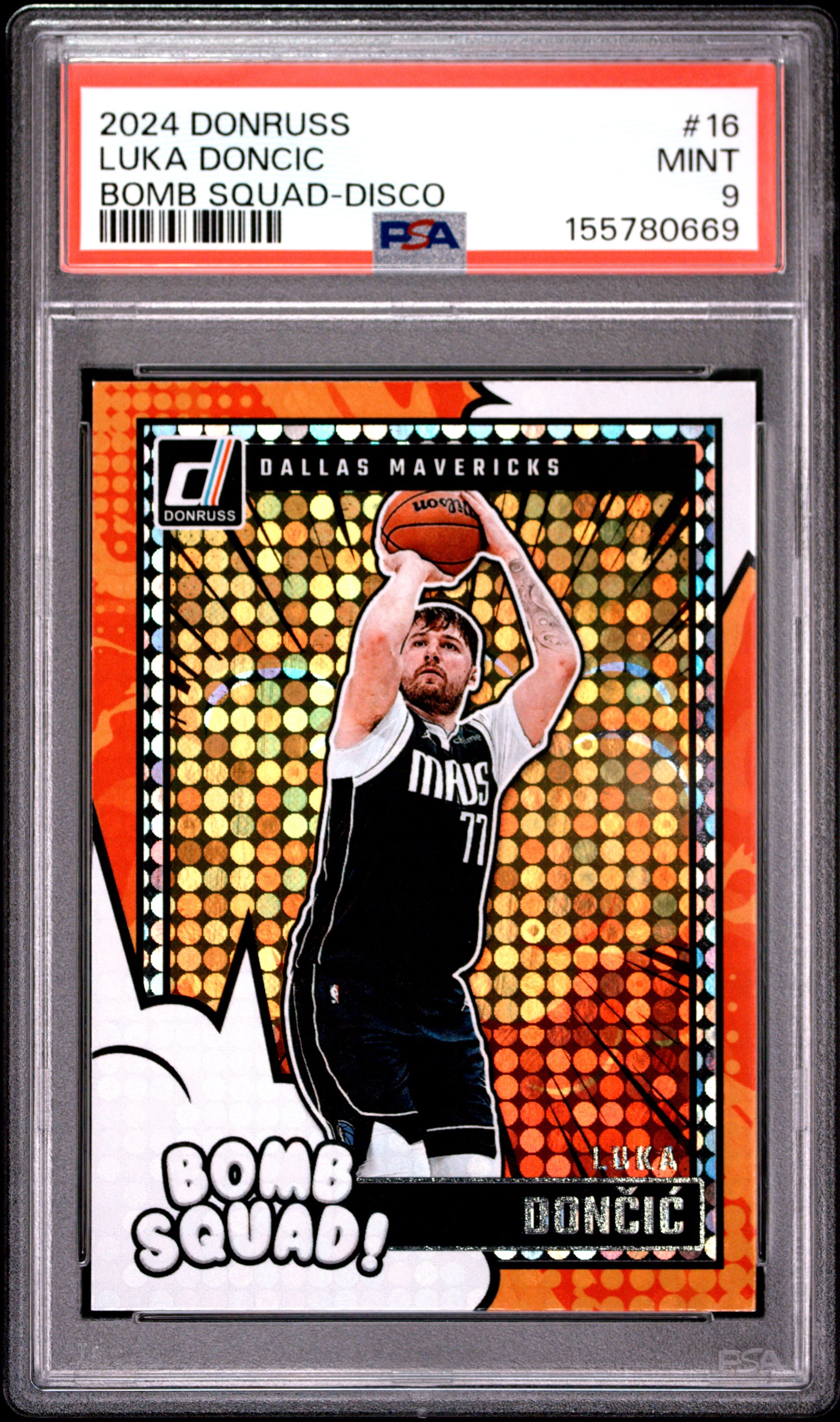 2024 Panini Donruss Bomb Squad #16 Disco Luka Doncic PSA 9